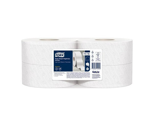 PAPEL JUMBO TORK BLANCO TRIPLE H. X 170 MTS  PACA X 4 - F-71178