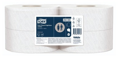 PAPEL JUMBO TORK BLANCO H.D. X 250 MTS PACA X 4 ROLLOS - F-71157