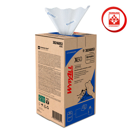 (K-6053)  WYPALL X60 COLORES ROLLO X 150 PAÑOS AZUL