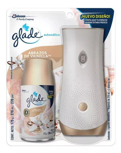 AMBIENTADOR GLADE AUTOMATICO APARATO + 1 RESPUESTO VAINILLA