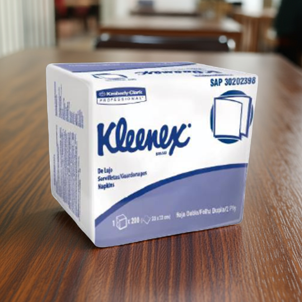 (K-4202)  SERVILLETA KLEENEX DINNER CUADRADA BLANCA PAQ X 100 UND