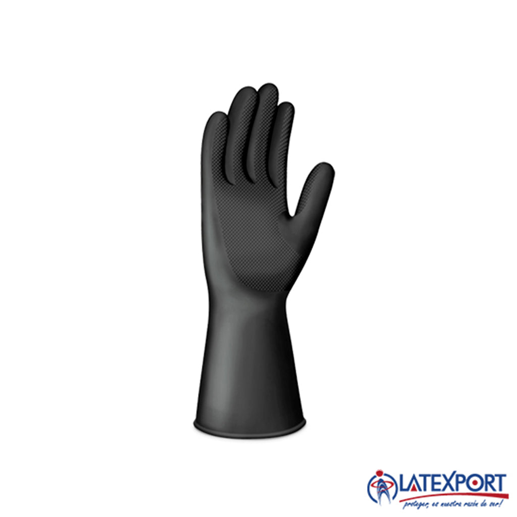 GUANTE LATEXPORT IND. NEGRO CL-25 TALLA 7 - 7 1/2 (S)