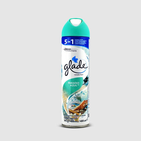 AMBIENTADOR GLADE PARAISO AZUL AEROSOL X 400 CC