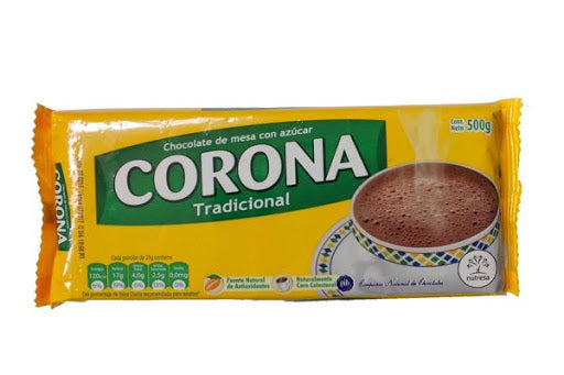 CHOCOLATE CORONA X 500 GR X 16 PASTILLAS