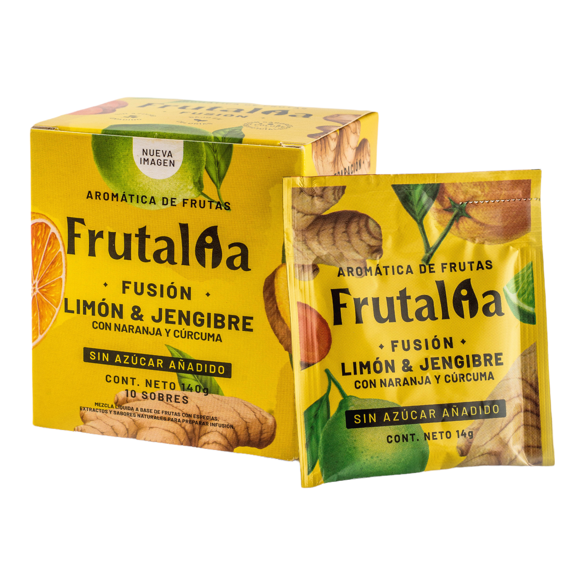 AROMATICA LIQUIDA FRUTALIA LIMON & JENGIBRE CAJA X 10 SOBRES