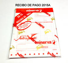 LIBRETA RECIBOS DE PAGO MINERVA 2015A