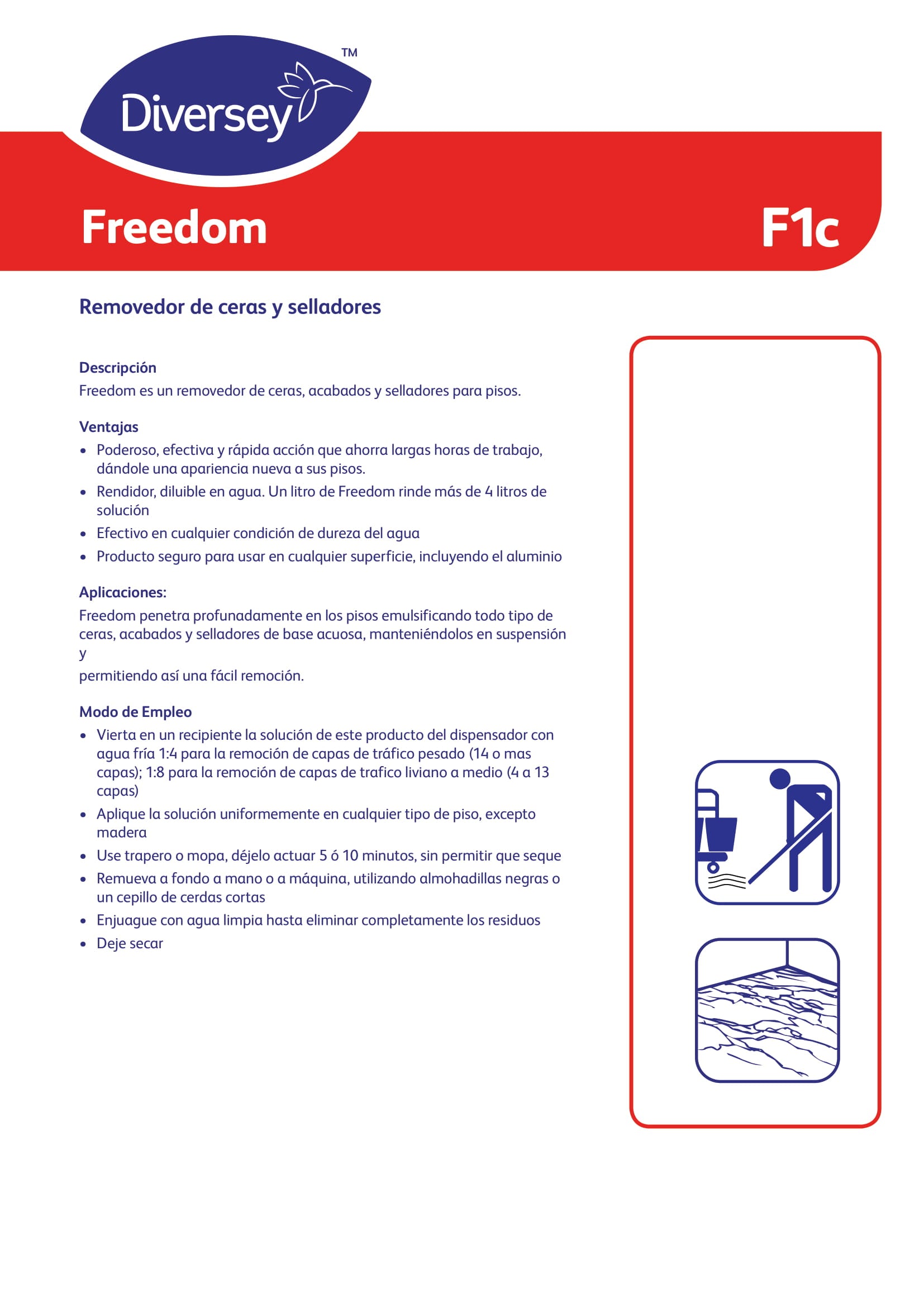 REMOVEDOR DE PISOS FREEDOM GL X 5 LITROS - DIVERSEY